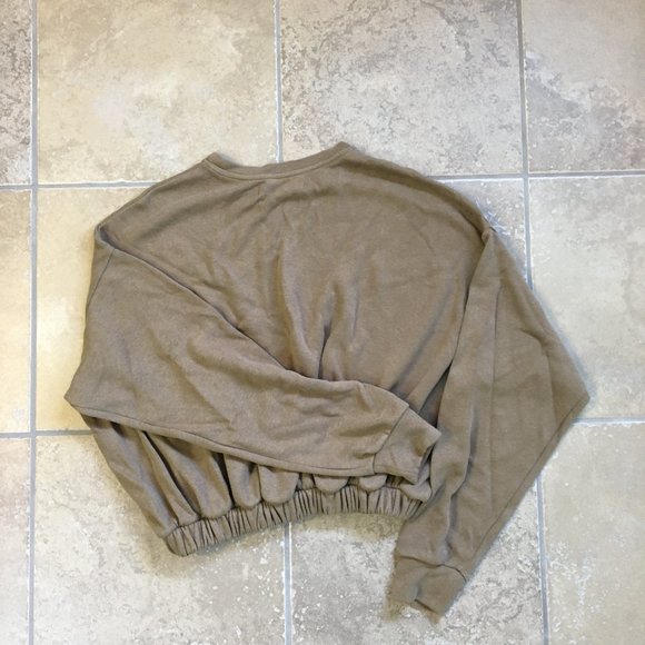 NWOT OAK + FORT Soft Knit Top in Melange Caramel - Picture 4 of 6
